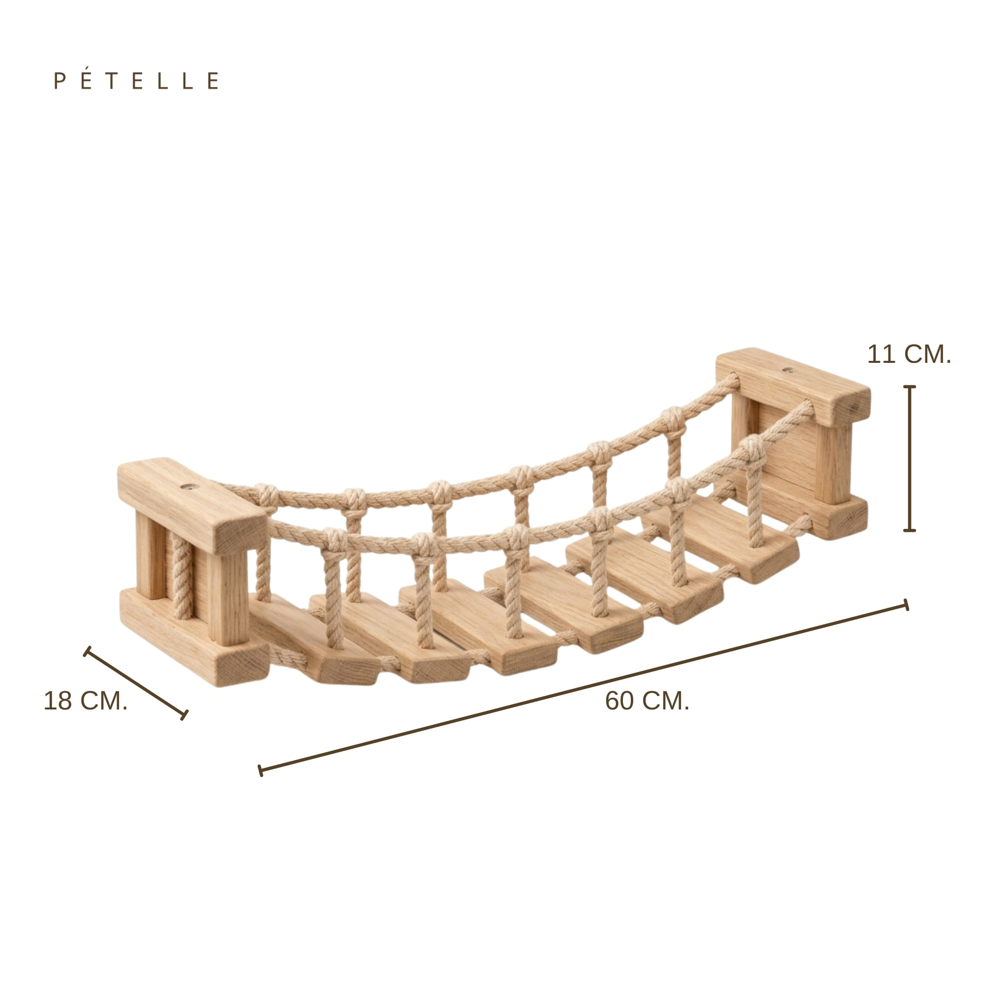 สะพานเชือกแมวติดผนัง PATELLE CRB-WD002 สีเบจ_2